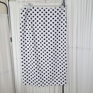 Polka dot pencil skirt